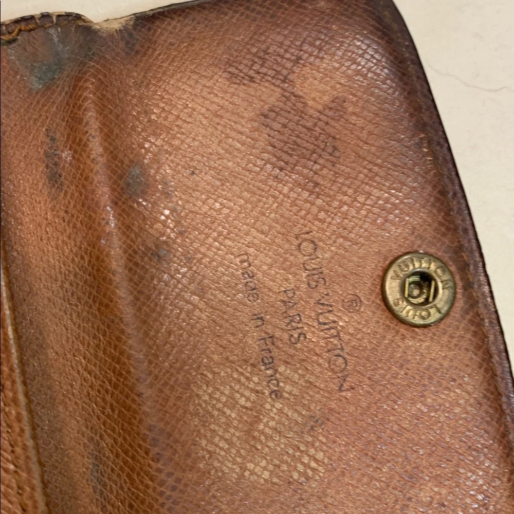 🌹VINTAGE LOUIS VUITTON AUTHENTIC Leather Brown SIGNATURE KEY Wallet 6 rings - Picture 9 of 16